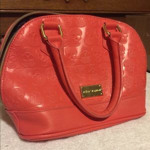 Betsey Johnson Princess Skull Embossed Dome bag